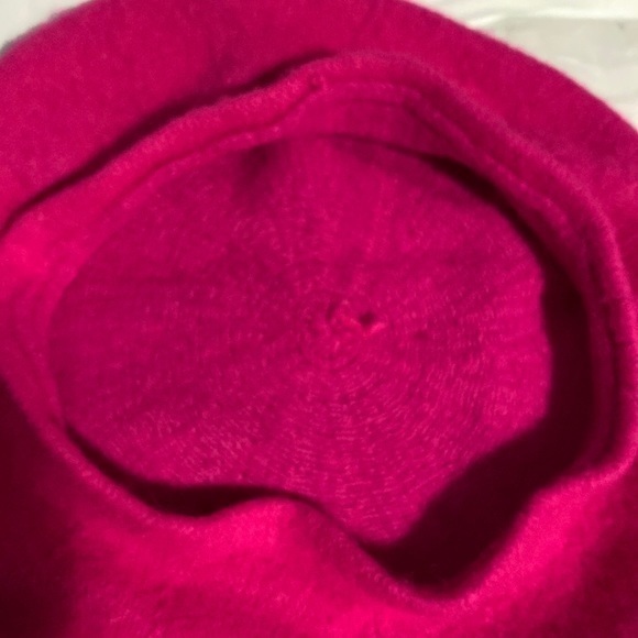 Pink wool beret hat neon hit stylish french millinery headpiece - Picture 5 of 9
